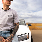 Red Line High Logo Grey T-Shirt - Black Text