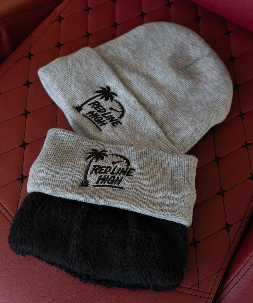 Red Line High Grey Winter Toque - Black Logo