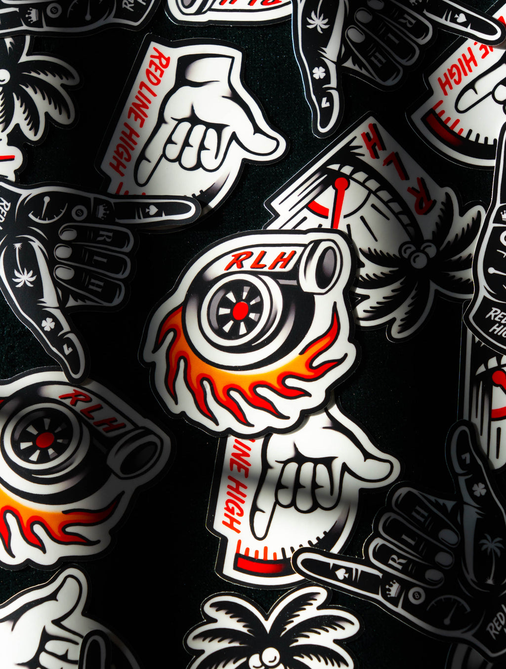 RLH Flaming Turbo Sticker