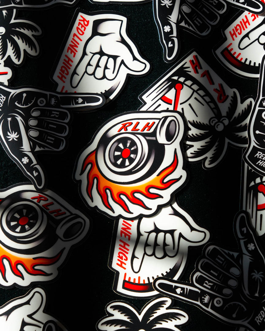 RLH Flaming Turbo Sticker